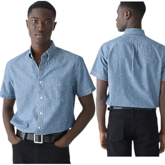 J. Crew Blue Casual Button Down Shirt for Effortless Style - Picture 1 of 4